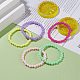 Bracelet extensible en perles acryliques couleur bonbon pour enfants BJEW-JB08053-2