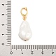 Подвески из латуни и стекла с жемчугом KK-G496-14G-3