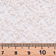 ガラスシリンダービーズ  シードビーズ  内側の色の光沢  丸い穴  フローラルホワイト  1.5~2x1~2mm  穴：0.8mm  約8000個/袋  約1ポンド/バッグ SEED-S047-C-004-4