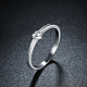 Сердце модный стерлингового серебра кубического циркония палец кольца RJEW-BB15311-5-3