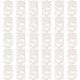 アルミペンダント  空白タグのスタンプ  カスタム彫刻ネームプレート  名刺ブランク  心で犬のタップ形状  プラチナ  46x25x1.5mm  穴：3mm  30個/箱 ALUM-BC0001-42-1