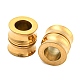 304ステンレス鋼ビーズ  イオンプレーティング（ip）  コラム  ゴールドカラー  11x11mm  穴：6mm STAS-E039-32-2