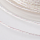 丸いメタリック糸  刺しゅう糸  6プライ  ホワイト  0.6mm  約87.48ヤード（80m）/ロール MCOR-L001-0.6mm-21-2