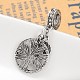 Ring with Tree Alloy Rhinestone European Dangle Charms MPDL-M052-02I-2