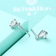 Exquisite 925 Sterling Silver Cubic Zirconia Stud Earrings EJEW-BB20048-6