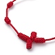 Bracelets de perles tressées réglables en corde de nylon unisexe BJEW-JB05798-01-2