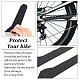 OLYCRAFT 2Pcs Mountain Bike Chainstay Protector MTB Bicycle Down Tube Frame Protector Silicone Bicycle Frame Guard Chain Guard Pad Protect Your Bike from Scratch Black Fish Scales Patterns AJEW-WH0317-16-3