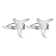 GOMAKERER 2Pcs Rhodium Plated 925 Sterling Silver Adjustable Ring Findings STER-GO0001-06-1