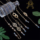 Biyun 6pcs 6 cadenas de gafas de aleación de zinc estilo AJEW-BY0001-04-5