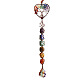 Grandes décorations pendentif thème chakra HJEW-PW0001-004E-AB-1