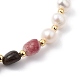 Natürliche kultivierte Süßwasserperlen Perlen Armbänder BJEW-JB05491-02-3