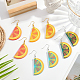 Olycraft kit per la creazione di orecchini pendenti con ciondolo arancione stampato in 3d per ragazze donne DIY-OC0007-70-5