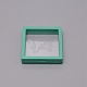 プラスチック透明3dフローティングフレームディスプレイ  リングネックレスブレスレットイヤリング用  コインディスプレイスタンド  aaメダリオン  ミディアムアクアマリン  9.05x9.05x2cm ODIS-WH0027-04A-1