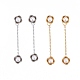 304 Stainless Steel Chain Tassel Earrings EJEW-I248-03-1