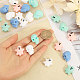 CHGCRAFT 24Pcs 6 Style Halloween Silicone Beads SIL-CA0002-83-3