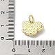 Amuletos de mariposa de latón con concha esmaltada de mal de ojo con anillos de salto KK-E092-27G-01-3