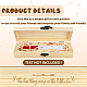 Boîte souvenir de test de grossesse rectangulaire en bois avec serrure CON-WH0103-001-3