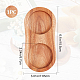 Vassoio macina sale e pepe in legno a 2 fessura WOOD-WH0030-31-2