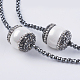 Colliers de perles en hématite synthétique sans magnétiques NJEW-P207-13-2