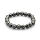 Fashion Magnetic Hematite Faceted Round Beads Stretch Bracelets for Valentine's Day Gift BJEW-M066-01-1