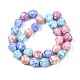 Opaque Baking Painted Crackle Glass Beads Strands EGLA-N006-025-2