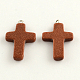Synthetic Goldstone Pendants with Platinum Tone Iron Findings G-R252-04-1