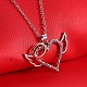 Coeur d'ange exquis pendentifs en alliage de strass NJEW-N0052-116-5