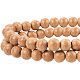 PH PandaHall About 100pcs 8mm Natural Round Polished Sandalwood Loose Beads for Jewelry Making DIY Handmade Craft WOOD-PH0008-08-1