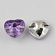 1-Hoyo Taiwán acrílico diamante de imitación botones del corazón BUTT-F017-21mm-09-2
