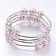 Five Loops Wrap Glass Beads Bracelets BJEW-JB02588-04-1