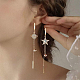 Benecreat 12 pièce de boucles d'oreilles plaquées or véritable 18 carats KK-BC0008-52-5