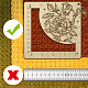Wooden Square Frame Crochet Ruler DIY-WH0537-008-3