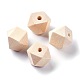 Faceted Unfinished Wood Beads WOOD-PH0001-19B-1