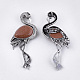 Synthetic Goldstone Brooches/Pendants G-S353-06G-2