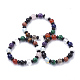 Natural & Synthetic Gemstone Beaded Stretch Bracelets G-S285-23-2