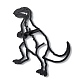 8pcs Dinosaurier-Thema lebensmittelechtes Kunststoff-Ausstecher-Set DIY-D047-12-3