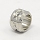 Stainless Steel Large Hole Column Carved X-shape Beads STAS-G037-06-2
