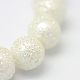 Fili di perle di perline di vetro con texture dipinte X-HY-Q002-6mm-01-3