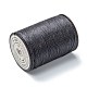 ラウンドワックスポリエステル糸ストリング  マイクロマクラメコード  ツイストコード  革縫い用  グレー  0.65mm  約87.48ヤード（80m）/ロール YC-D004-02D-027-2