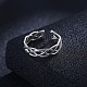 Regolabili 925 anelli di barretta d'argento sterlina RJEW-BB30296-4