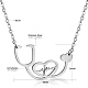 SHEGRACE Stainless Steel Pendant Necklaces JN075A-X-2