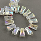 Plated Faceted Trapezoid Glass Beads EGLA-S101-02-1