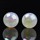 Perlas de acrílico chapadas en arco iris iridiscentes PACR-S221-008A-01-2