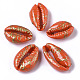 Spray Painted Natural Cowrie Shell Beads SSHEL-R047-03-A08-2