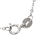 Piezas de collar de cadenas tipo cable de plata de ley 925 chapadas en rodio STER-B001-03P-B-3