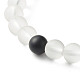 Synthetic Quartz Crystal Beads and Synthetic Black Stone Beads Stretch Bracelets Set for Girl Women Gift BJEW-JB06792-10