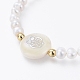Pulseras de perlas naturales de perlas de agua dulce BJEW-JB05123-01-2