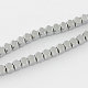Non magnetici perle ematite sintetico fili X-G-Q875-4x4mm-7-2
