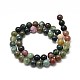 Natural Indian Agate Round Bead Strands G-P075-40-4mm-2