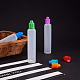 Benecreat 18pack 60ml Plastik quetschbare Flüssigkeitsflasche transparente Haustier Tropfflasche mit 9 Farben kindersicheren Kappen CON-BC0005-29-7
